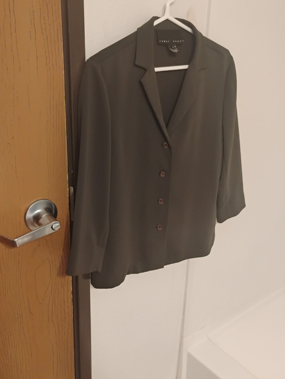 Vintage 2000s Yansi Fugel Buttoned Collared Suit Jacket Sz S